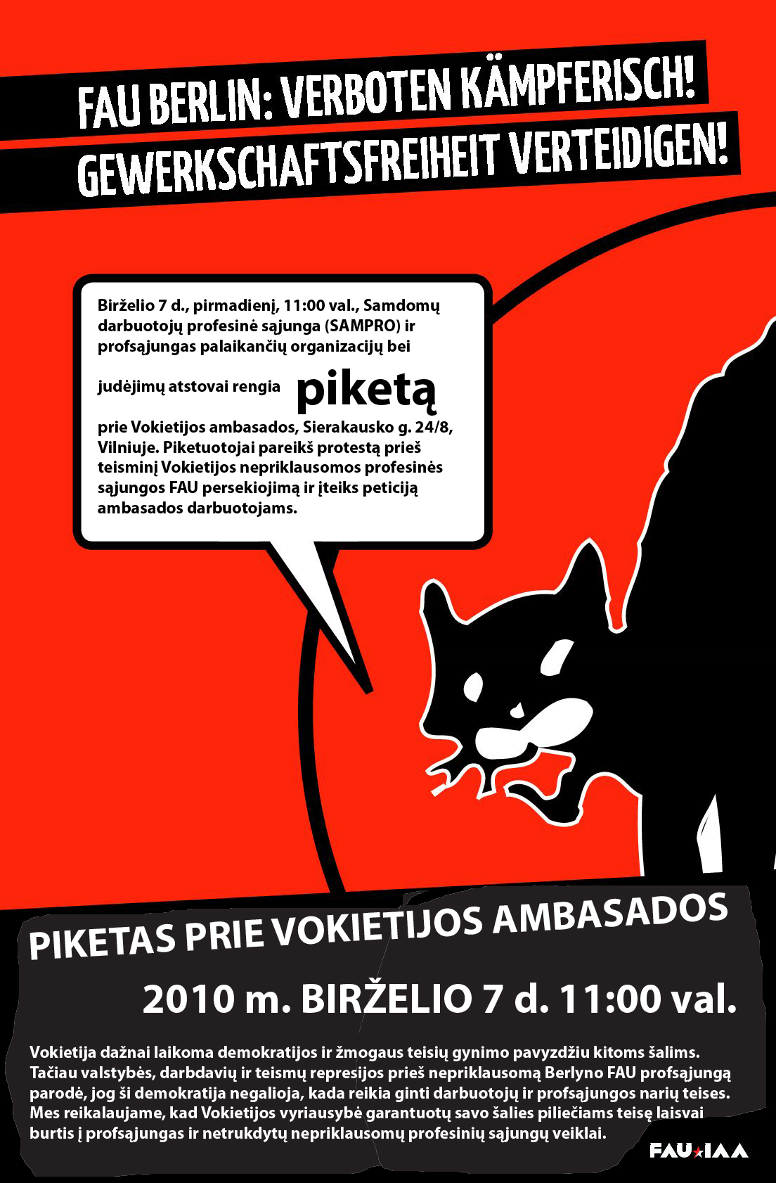 fau piketo plakatas